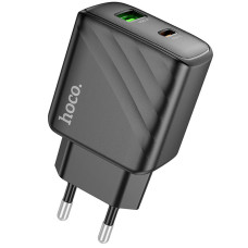 Мережевий зарядний пристрій Hoco CS23A Sunlight PD30W+QC3.0 (1USB-A/1C) - Black