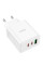 Мережевий зарядний пристрій Hoco C126A PD40W+QC3.0 (1USB/2Type-C) - White - фото