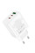 Мережевий зарядний пристрій Hoco C126A PD40W+QC3.0 (1USB/2Type-C) - White - фото