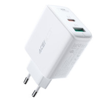 Мережевий зарядний пристрій Acefast A5 PD32W+QC3.0 (1USB-A/1C) - White