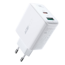 Мережевий зарядний пристрій Acefast A5 PD32W+QC3.0 (1USB-A/1C) - White