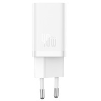 Мережевий зарядний пристрій Baseus GaN5 Pro OS + Type-C to Type-C 40W (CCGP18010) - White