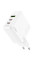 Мережевий зарядний пристрій Hoco C115A Header PD65W+QC3.0 (1USB-A/2C) - White - фото