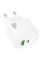 Мережевий зарядний пристрій Hoco CS54A Surplus PD20W+QC3.0 (1USB-A/1C) - White - фото