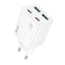 Мережевий зарядний пристрій Hoco N55 Fundador PD20W four-port (2USB-A/2C) - White