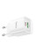 Мережевий зарядний пристрій Hoco C147A PD20W+QC3.0 (1USB-A/1C) - White - фото