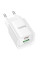 Мережевий зарядний пристрій Hoco C147A PD20W+QC3.0 (1USB-A/1C) - White - фото