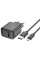 Мережевий зарядний пристрій Hoco CS21A Rich QC3.0 18W (1USB-A) + кабель USB to MicroUSB - Black - фото