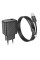 Мережевий зарядний пристрій Hoco CS21A Rich QC3.0 18W (1USB-A) + кабель USB to MicroUSB - Black - фото