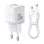 Мережевий зарядний пристрій Baseus Palm Fast Charger 20W (1USB-A/1C) + кабель Type-C to Type-C (P10111608) - Moon White