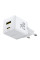 Мережевий зарядний пристрій Baseus Palm Fast Charger 20W (1USB-A/1C) + кабель Type-C to Type-C (P10111608) - Moon White - фото