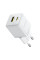 Мережевий зарядний пристрій Baseus Palm Fast Charger 20W (1USB-A/1C) + кабель Type-C to Type-C (P10111608) - Moon White - фото