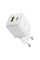 Мережевий зарядний пристрій Baseus Palm Fast Charger 30W (1USB-A/1C) + кабель Type-C to Type-C (P1011160A) - Moon White - фото