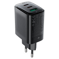 Мережевий зарядний пристрій Acefast A108 GaN PD67W (1USB-A/2C) - Black