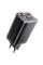 Мережевий зарядний пристрій Acefast A111 GaN With Retractable Cable Type-C PD67W (1USB-A/1C) - Black - фото
