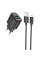 Мережевий зарядний пристрій Hoco C140A Smart QC3.0 18W (1USB-A) + кабель USB to MicroUSB - Black - фото