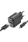 Мережевий зарядний пристрій Hoco C140A Smart QC3.0 18W (1USB-A) + кабель USB to MicroUSB - Black - фото