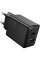 Мережевий зарядний пристрій Hoco N71 Nuevo PD30W+QC3.0 (1USB-A/1C) - Black - фото