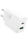 Мережевий зарядний пристрій Hoco N71 Nuevo PD30W+QC3.0 (1USB-A/1C) - White - фото