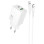 Мережевий зарядний пристрій Hoco N71 Nuevo PD30W+QC3.0 (1USB-A/1C) + кабель Type-C to Lightning - White