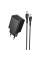 Мережевий зарядний пристрій Hoco N71 Nuevo PD30W+QC3.0 (1USB-A/1C) + кабель Type-C to Type-C - Black - фото