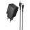 Мережевий зарядний пристрій Hoco N71 Nuevo PD30W+QC3.0 (1USB-A/1C) + кабель Type-C to Type-C - Black