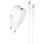 Мережевий зарядний пристрій Hoco N71 Nuevo PD30W+QC3.0 (1USB-A/1C) + кабель Type-C to Type-C - White
