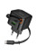 Мережевий зарядний пристрій Hoco C154A Changer With Retractable Cable Type-C PD20W+QC3.0 (1USB-C) - Black - фото