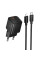 Мережевий зарядний пристрій Hoco N66 Ingenious PD35W (1USB-C) + кабель Type-C to Lightning - Black - фото