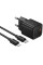 Мережевий зарядний пристрій Hoco N66 Ingenious PD35W (1USB-C) + кабель Type-C to Lightning - Black - фото