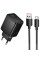Мережевий зарядний пристрій Hoco C157A Smart PD30W+QC3.0 (1USB-A/1C) + кабель USB to Type-C - Black - фото