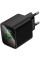 Мережевий зарядний пристрій Hoco CS84A Excellent with digital display PD30W+QC3.0 (1USB-A/1C) - Black - фото