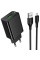 Мережевий зарядний пристрій Hoco CS92A Leader 18W+QC3.0 (1USB-A) + кабель USB to MicroUSB - Black - фото
