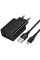 Мережевий зарядний пристрій Hoco CS92A Leader 18W+QC3.0 (1USB-A) + кабель USB to MicroUSB - Black - фото