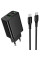 Мережевий зарядний пристрій Hoco CS95A Leader PD30W+QC3.0 (1USB-A/1C) + кабель Type-C to Type-C - Black - фото