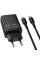 Мережевий зарядний пристрій Hoco CS95A Leader PD30W+QC3.0 (1USB-A/1C) + кабель Type-C to Type-C - Black - фото