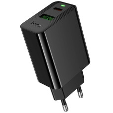 Мережевий зарядний пристрій Hoco CS95A Leader PD30W+QC3.0 (1USB-A/1C) - Black