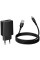 Мережевий зарядний пристрій Hoco CS92A Leader 18W+QC3.0 (1USB-A) + кабель USB to Type-C - Black - фото