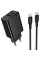Мережевий зарядний пристрій Hoco CS94A Leader PD20W+QC3.0 (1USB-A/1C) + кабель Type-C to Type-C - Black - фото