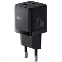 Мережевий зарядний пристрій Baseus Palm Fast Charger 20W (1USB-A/1C) (P10111608) - Cluster Black