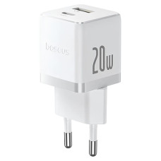 Мережевий зарядний пристрій Baseus Palm Fast Charger 20W (1USB-A/1C) (P10111608) - Moon White