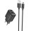 Мережевий зарядний пристрій Hoco C141A Smart 2.1A (2USB-A) + кабель USB to Type-C - Black