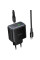 Сетевое зарядное устройство Hoco C158A Upgrade PD45W (1USB-A/1C) + кабель Type-C to Type-C - Black - фото