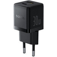 Мережевий зарядний пристрій Baseus Palm Fast Charger 30W (1USB-A/1C) (P1011160A) - Cluster Black
