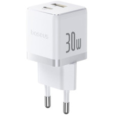 Мережевий зарядний пристрій Baseus Palm Fast Charger 30W (1USB-A/1C) (P1011160A) - Moon White