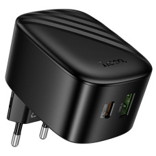 Мережевий зарядний пристрій Hoco CS101A Folding PD20W+QC3.0 (1USB-A/1C) - Black