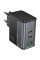 Мережевий зарядний пристрій Hoco CS75A Star Speed PD70W+QC3.0 (1USB-A/2C) - Midnight black - фото