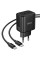 Мережевий зарядний пристрій Hoco N83 Profit PD40W (1USB-C) + кабель Type-C to Type-C - Black - фото