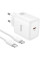 Мережевий зарядний пристрій Hoco N83 Profit PD40W (1USB-C) + кабель Type-C to Type-C - White - фото