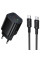Мережевий зарядний пристрій Borofone BAS84A Star PD25W (1USB-C) + кабель Type-C to Type-C - Black - фото